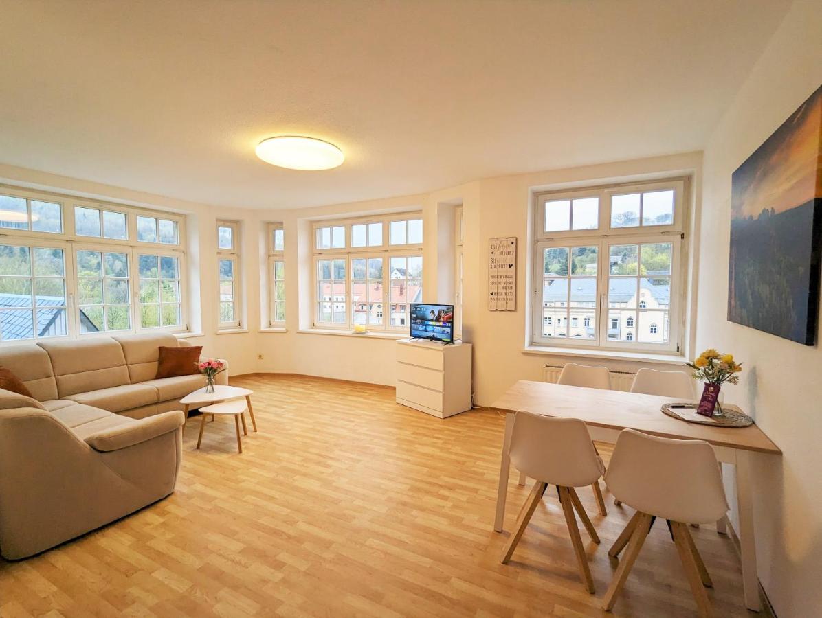 Lichtdurchflutete Helle Wohnung Mit Garten Sauna & Pool - Hw3 Sebnitz Extérieur photo